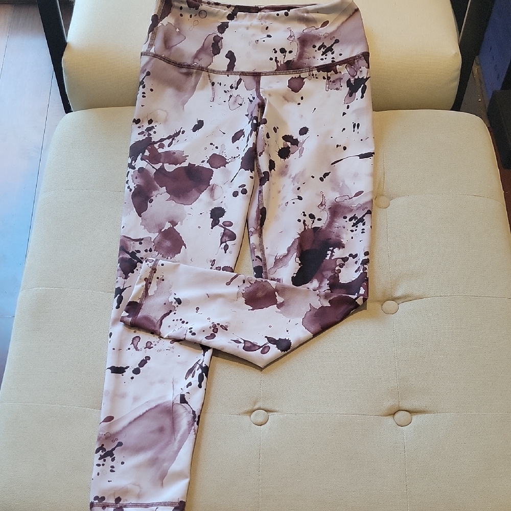 Zella Purple and White Leggings for Active Wear